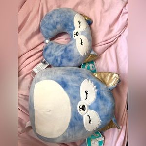 Melani Squishmallow backpack and neck cushion set